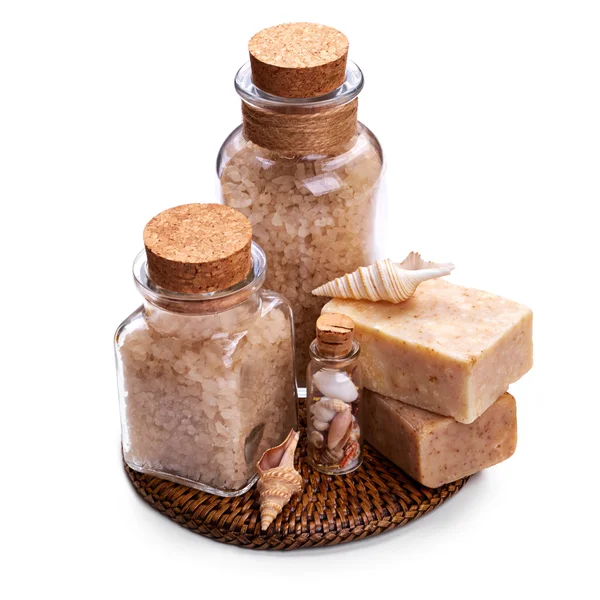 Soap with sea salt — Stock Photo, Image