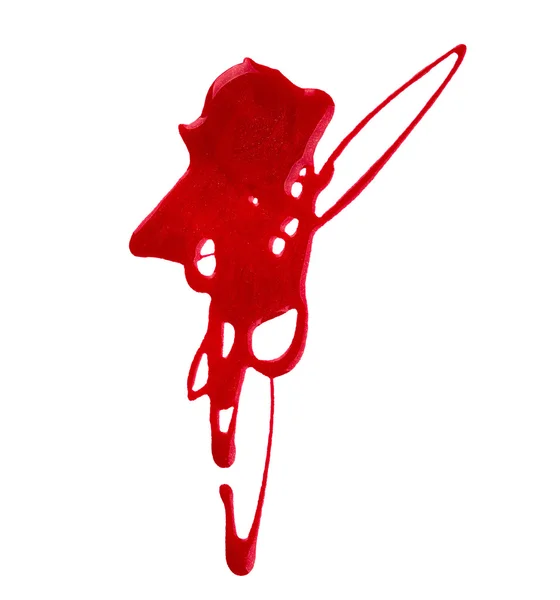 빨간 매니큐어의 오 점 — 스톡 사진
