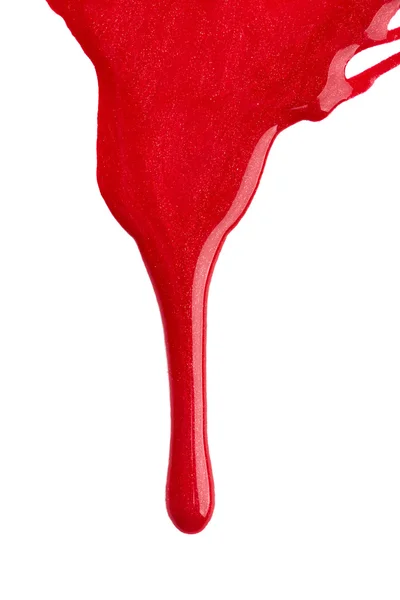 Blot de esmalte de uñas rojo — Foto de Stock