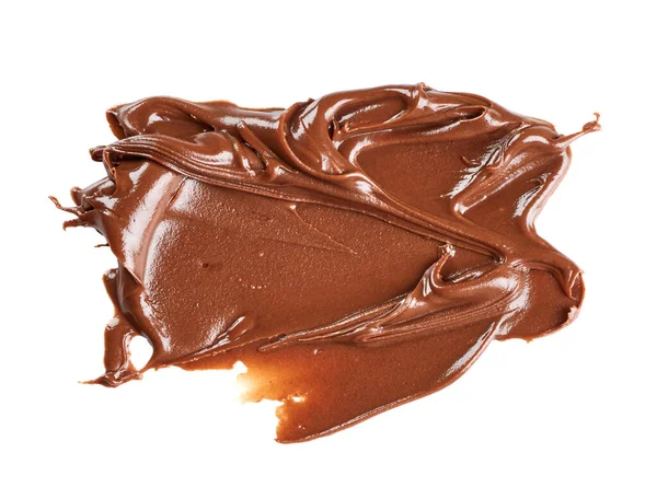 Creme Chocolate Doce Isolado Fundo Branco — Fotografia de Stock