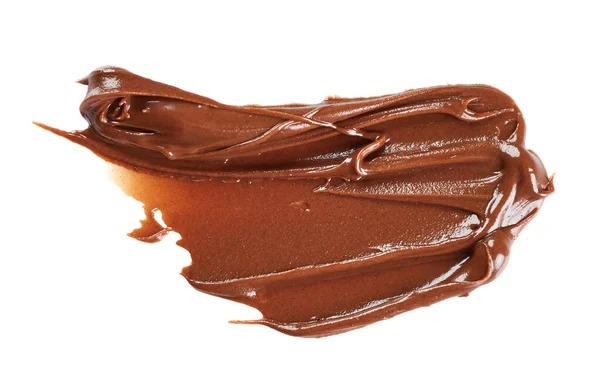 Csokoládé Elterjedt Elszigetelt Fehér Háttér — Stock Fotó