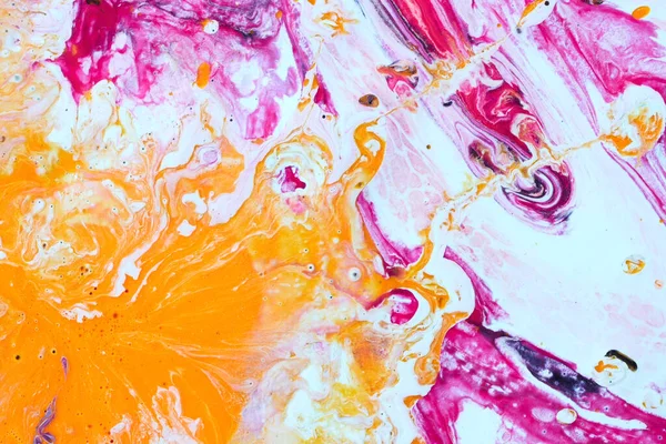 Abstrakt Rosa Och Gula Flytande Färger Konsistens För Bakgrund — Stockfoto