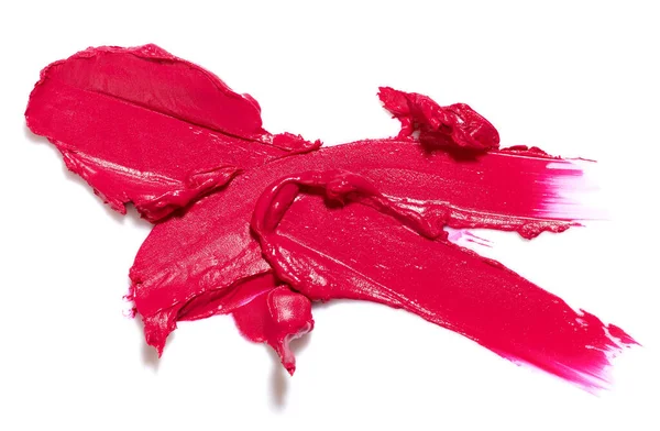 Lipstick Vlekken Geïsoleerd Witte Achtergrond — Stockfoto