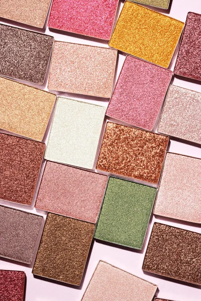 Eye Shadow Palette Texture Pink Background — Stock Photo, Image