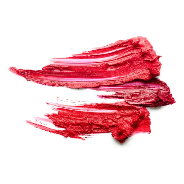 Few Lipstick Smudge Isolated White — Stock Photo, Image