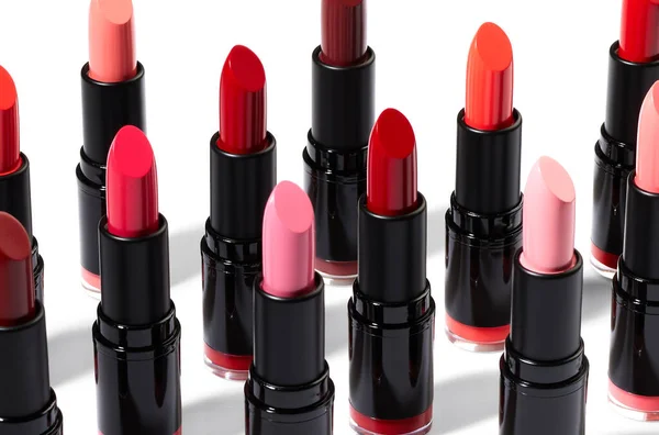 Lipsticks White Isolated Background — Stock Photo, Image