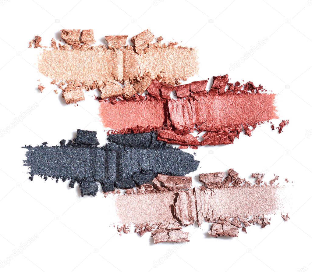 Eye shadow palette isolated on white background