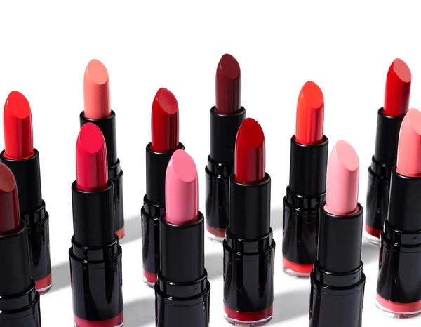 Lipsticks White Isolated Background — Stock Photo, Image