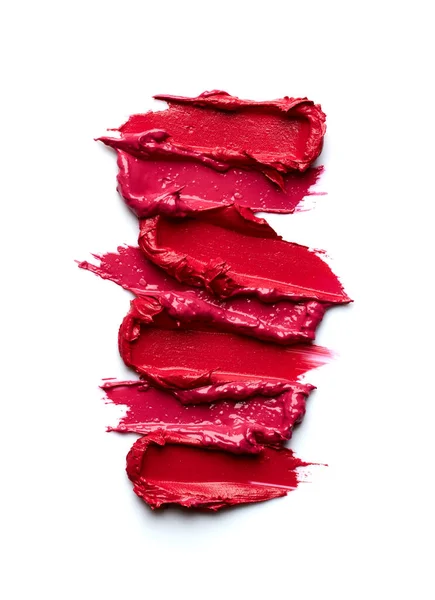 Montres Rouge Lèvres Rouge Isolé Sur Fond Blanc — Photo
