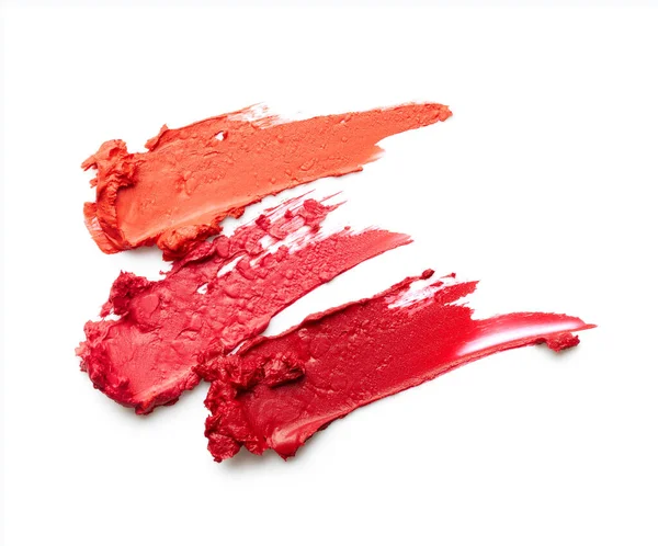 Lipstick Smudges Isolated White Background — Stock Photo, Image