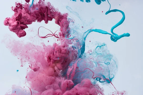 Farbtupfer Blau Und Rosa Abstrakter Hintergrund — Stockfoto