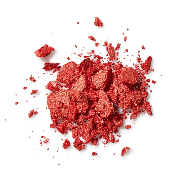 Ombretto Rosso Rotto Isolato Sfondo Bianco — Foto Stock