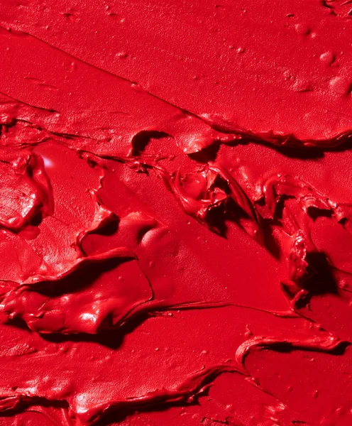 Roter Verschmierter Lippenstift Abstrakte Lipgloss Schönheit Kosmetischen Hintergrund — Stockfoto