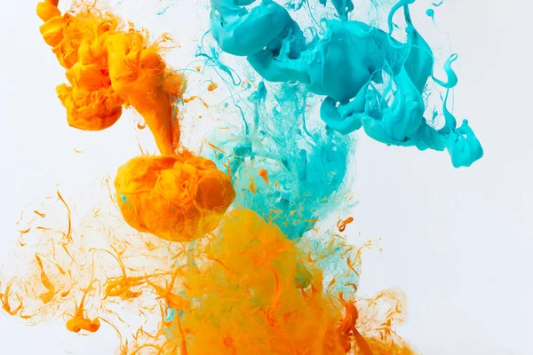 Abstrakte Farbspritzer Hintergrund Gemischte Tinte Wasser — Stockfoto