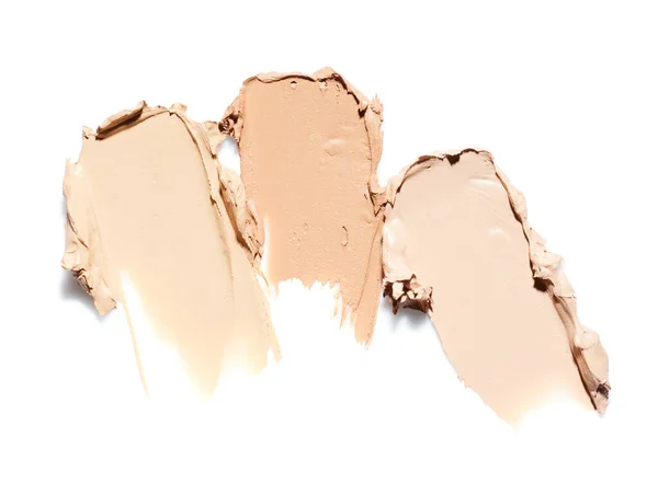 Makeup Foundation Smudges Isolated White Background — Stock Photo, Image