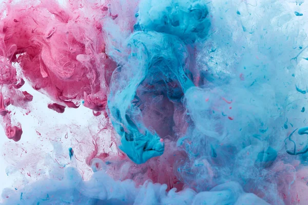 Αφηρημένο Μπλε Και Ροζ Μελάνι Splash Φόντο — Φωτογραφία Αρχείου