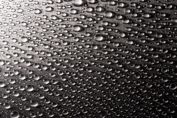Abstract Background Drops Water Metallic Flat Surface — Photo