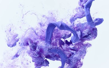 Creative dynamic abstract background with flowing paints in water