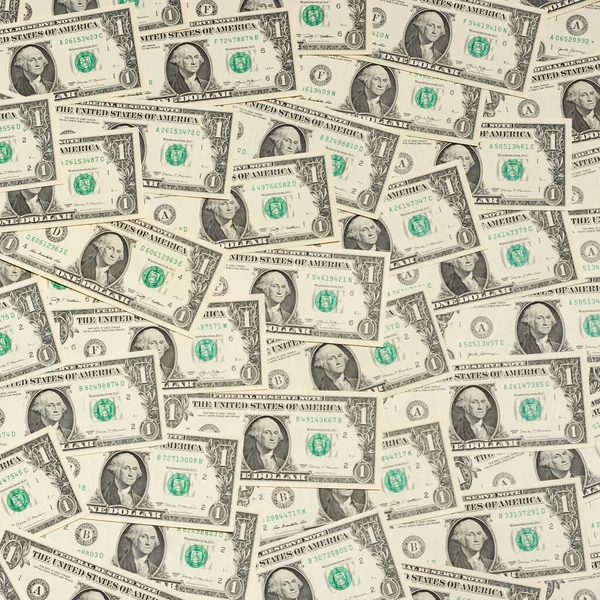 Mnoho Bankovek Jedné Dolarové Bankovky — Stock fotografie