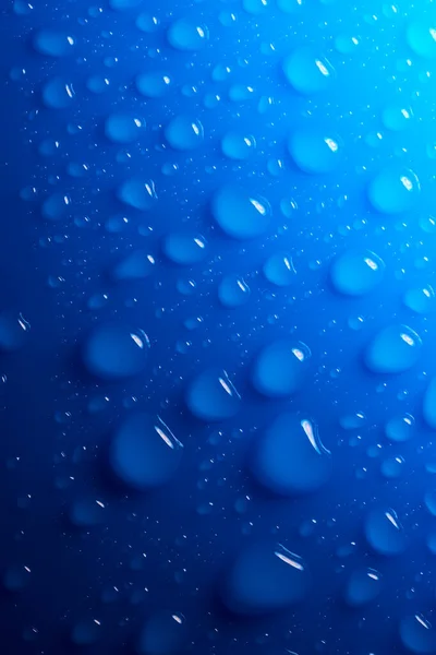 Luz Azul Macro Gotas Lluvia Textura —  Fotos de Stock