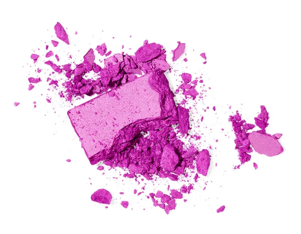 白い背景に分離された紫の押しつぶされたアイシャドウ — ストック写真