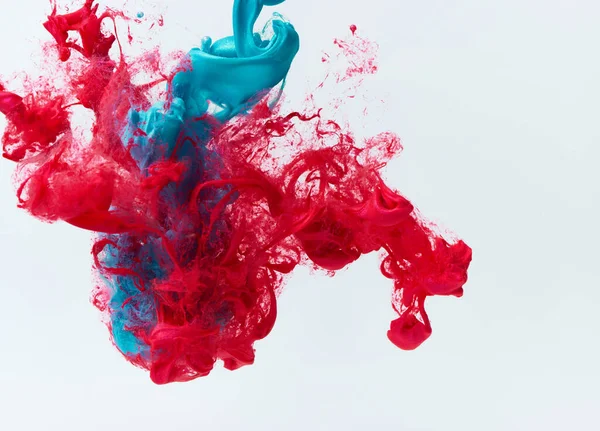 Mixed Ink Dynamic Abstract Background Splash Acrylic Paint Water — Fotografia de Stock