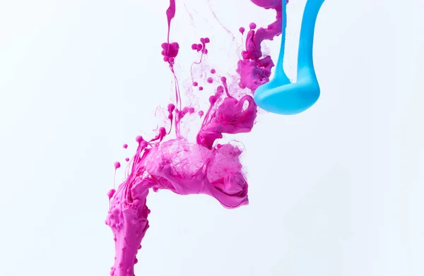 Mixed Ink Dynamic Abstract Background Splash Acrylic Paint Water Flowing — Stock fotografie