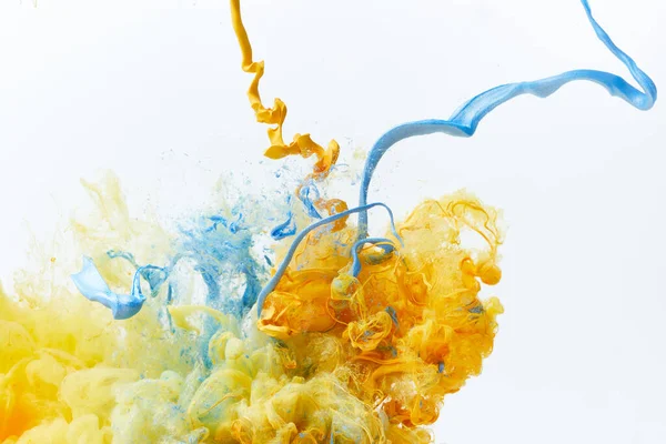Gemengde Inkt Dynamische Abstracte Achtergrond Met Splash Van Acrylverf Water — Stockfoto