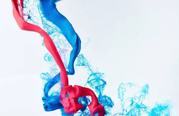 Tinta Mixta Fondo Abstracto Dinámico Con Salpicadura Pintura Acrílica Agua —  Fotos de Stock