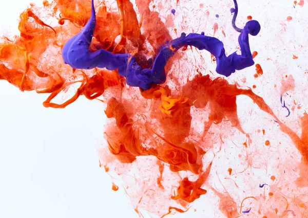 Mixed Ink Dynamic Abstract Background Splash Acrylic Paint Water Flowing — 图库照片