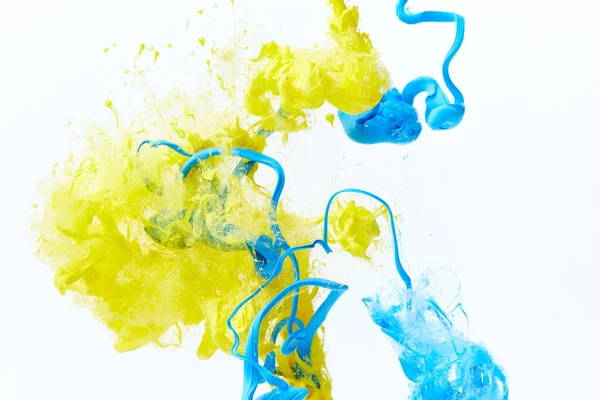 Mixed Ink Dynamic Abstract Background Splash Acrylic Paint Water Flowing — Stockfoto