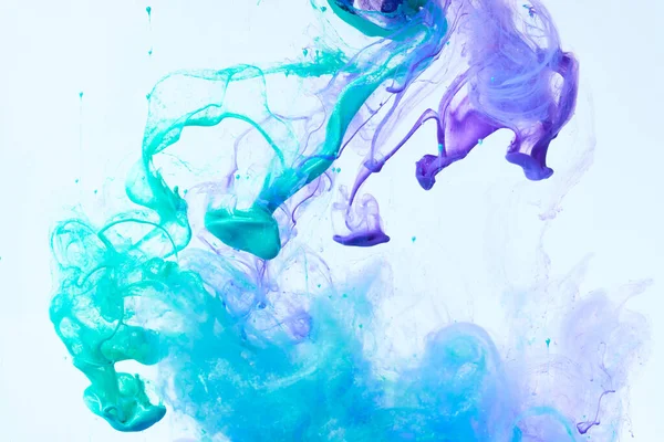 Mixed Ink Dynamic Abstract Background Splash Acrylic Paint Water Flowing — Stockfoto