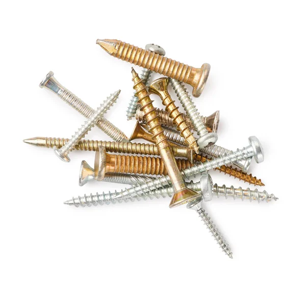 Screws Isolated White Background — Stock Photo, Image