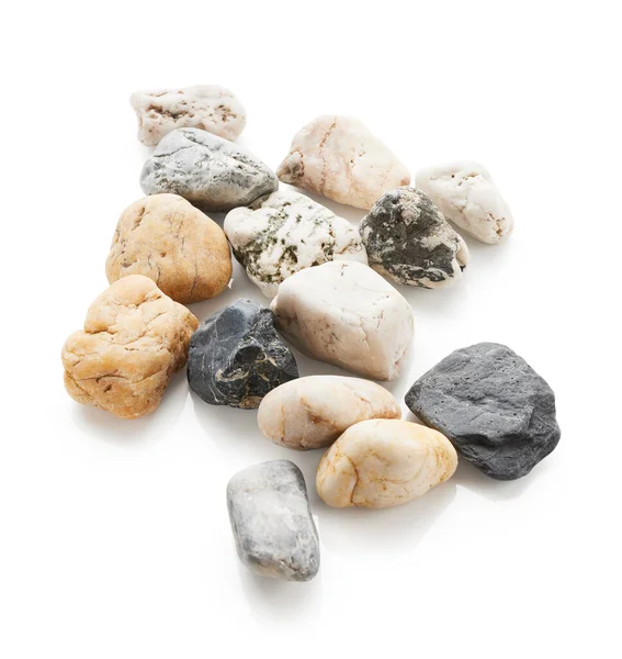 Kameny Uspořádání Pro Lázně Izolované Bílém Pozadí — Stock fotografie