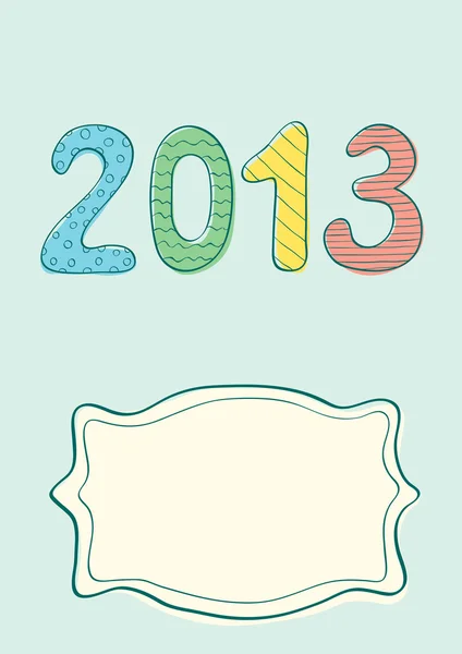 Retro-Illustration des neuen Jahres 2013 — Stockvektor