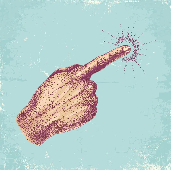 Illustratie van een vinger — Stockvector