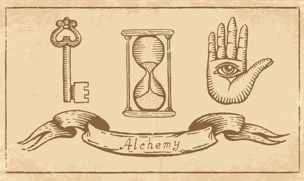 Alchemistische Symbole — Stockvektor