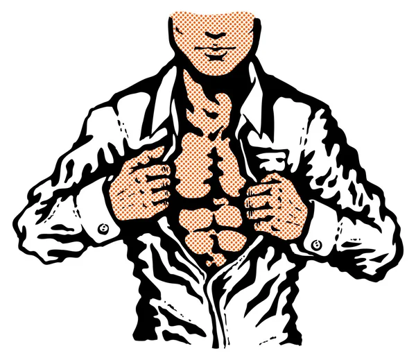 Erkek gömleği unbuttons — Stok Vektör