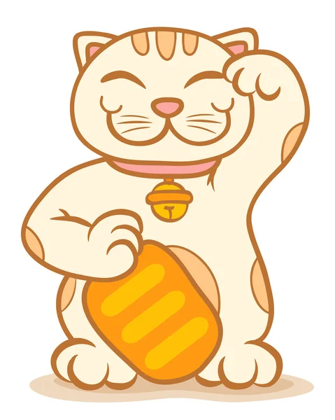 Gato afortunado — Vector de stock