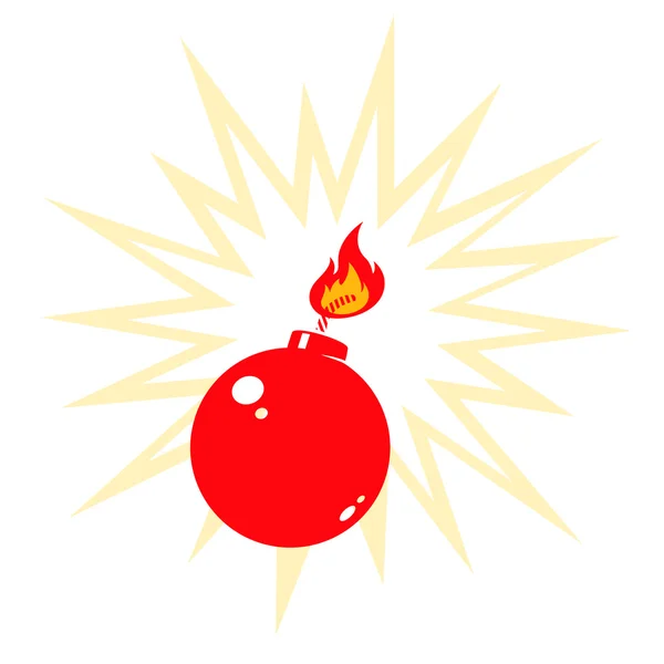 Röd bomb — Stock vektor