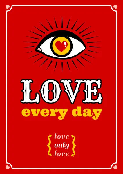 Αγάπη αφίσα — Διανυσματικό Αρχείο