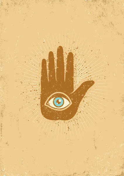 Hand en oog — Stockvector