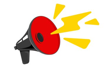 Vintage siyah megafon vektör simgesi. Vektör retro siyah megafon.