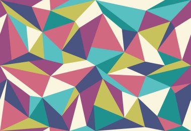 Vektör geometrik çokgen deseni. Renkli çokgenli modern vektör deseni. Çokgen dokusu. Modern arkaplan.