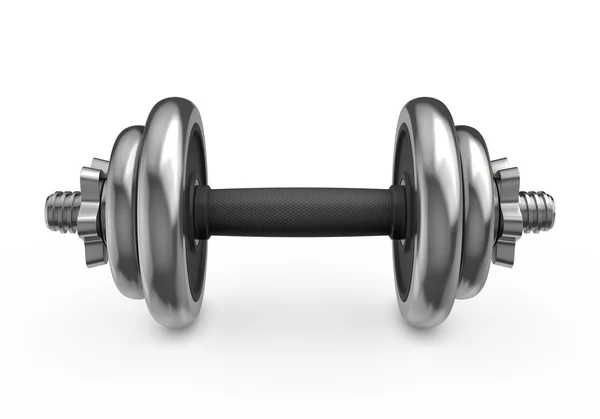 Metal dumbbell isolated on white background — Stock Photo, Image