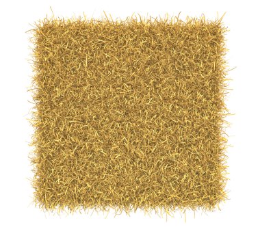 Hay bale isolated on white background clipart