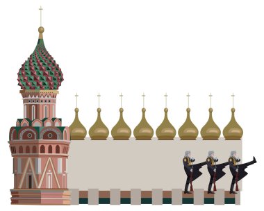 Kulesi Kremlin ve Rus askerleri