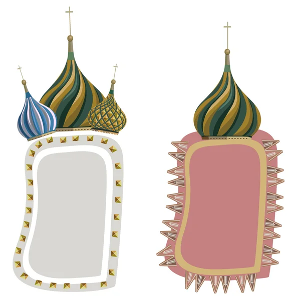 Molduras com cúpulas do Kremlin Vetores De Bancos De Imagens Sem Royalties