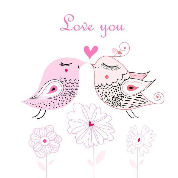 Love birds — Stock Vector