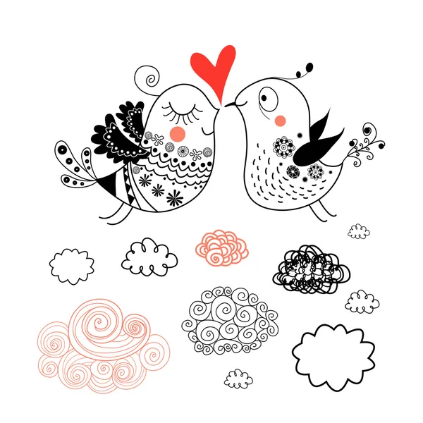 Les oiseaux d'amour — Image vectorielle